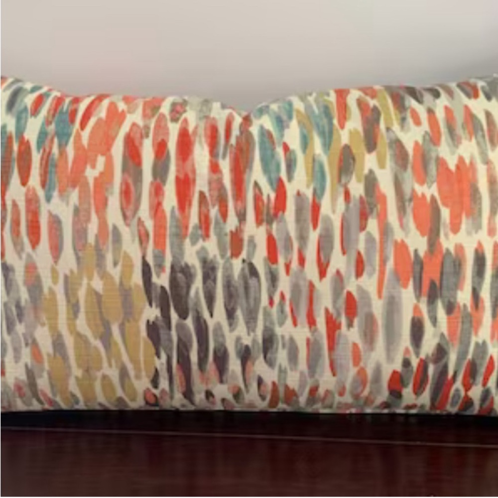 2 Lumbar pillow covers NWOT.  Kelly Ripa Make it Rain - multicolor for fall